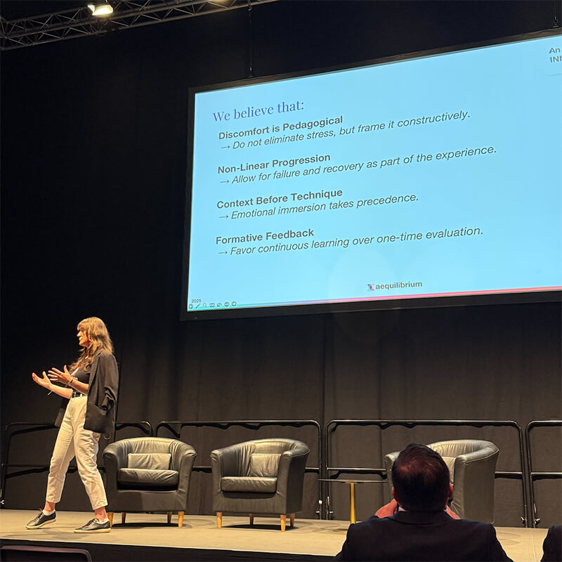 Isabela Moise presenting at WCUC 2025 in Stockholm